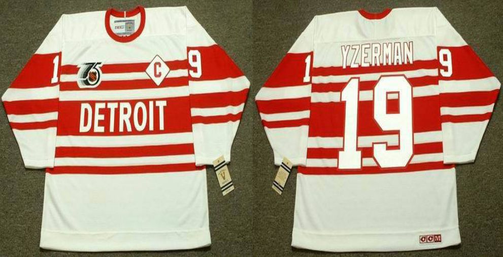 2019 Men Detroit Red Wings 19 Yzerman White CCM NHL jerseys1
